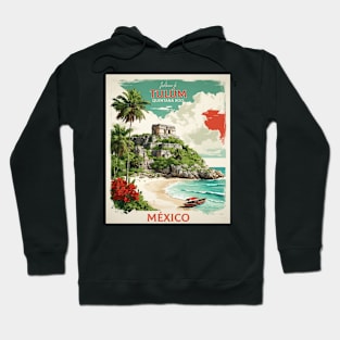 Tulum Quintana Roo Mexico Vintage Tourism Travel Hoodie